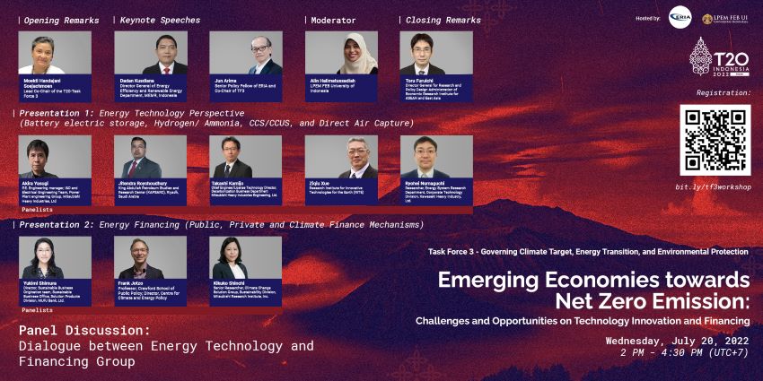 T20 side event webinar on Emerging Economies towards Net Zero Emission: Challenges and Opportunities on Technology Innovation and Financing