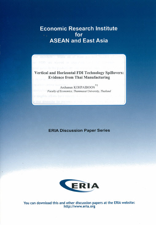 Vertical and Horizontal FDI Technology Spillovers: Evidence from Thai Manufacturing