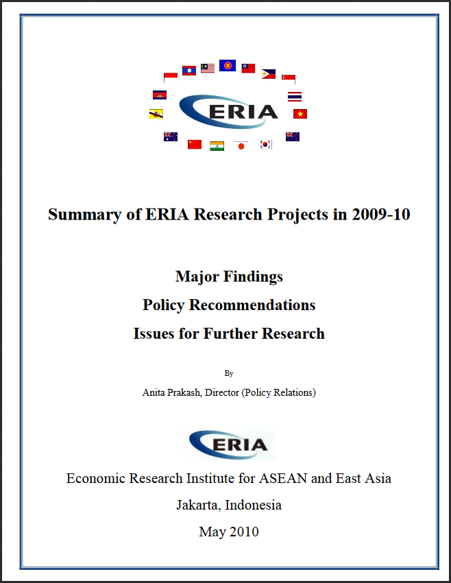 Summary of ERIA Research Projects 2009 - 2010