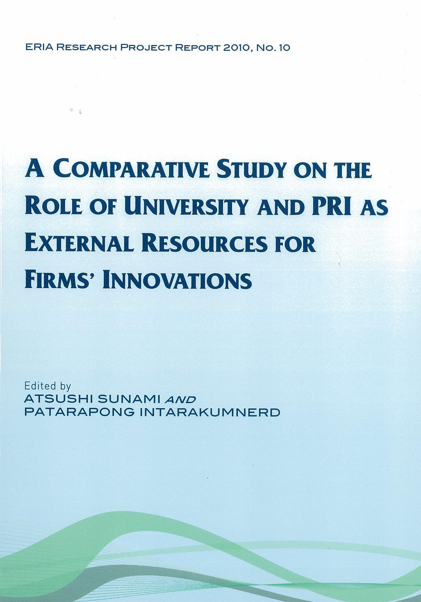 A Comparative Study on the Role of University and PRI as External Resources for Firms' Innovation