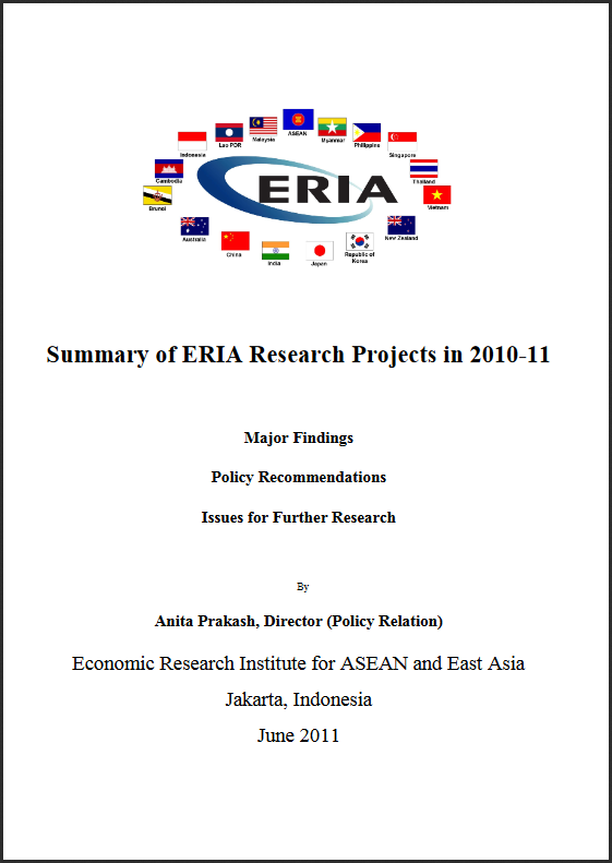 Summary of ERIA Research Projects 2010 - 2011