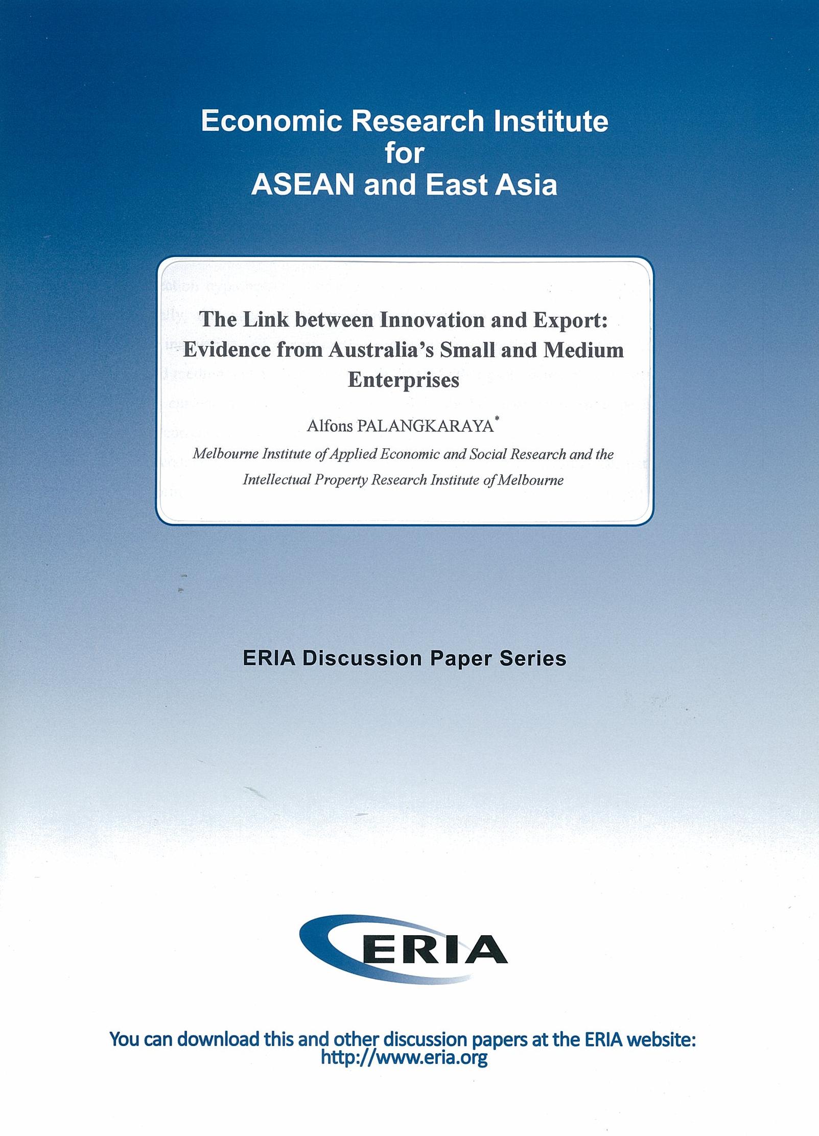The Link between Innovation and Export: Evidence from Australia's Small and Medium Enterprises