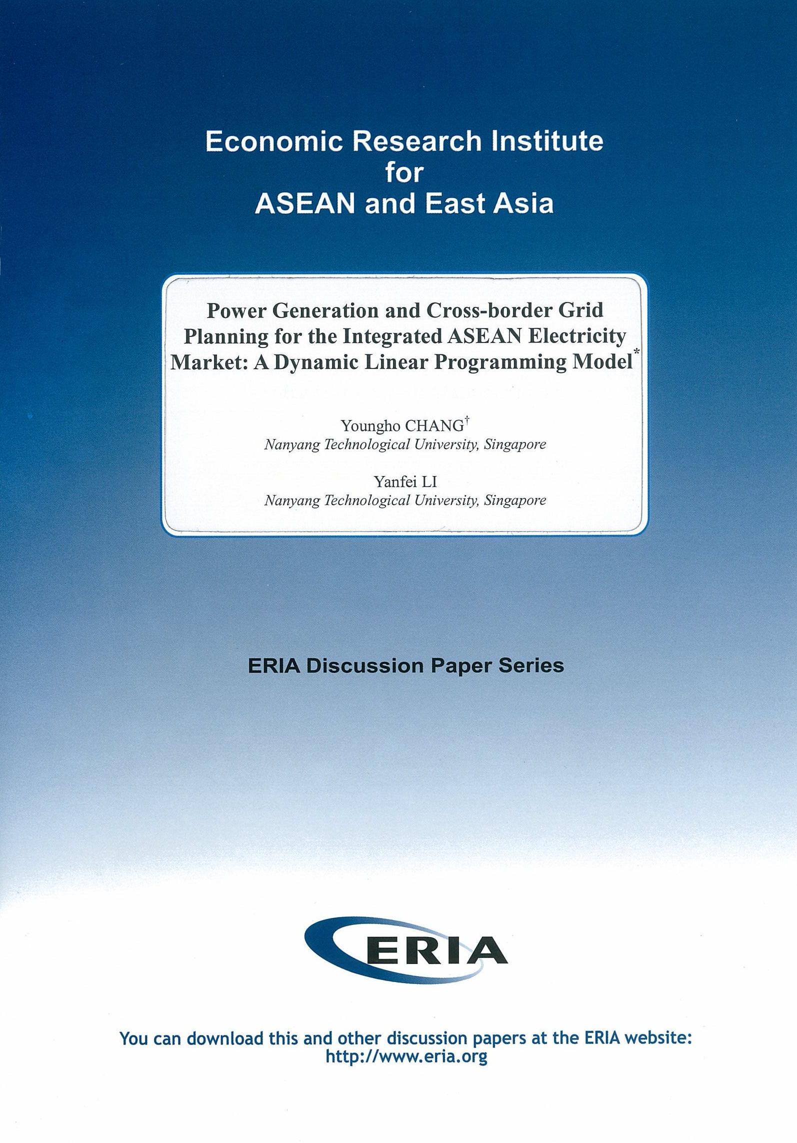 Power Generation and Cross-border Grid Planning for the Integrated ASEAN Electricity Market: A Dynamic Linear Programming Model