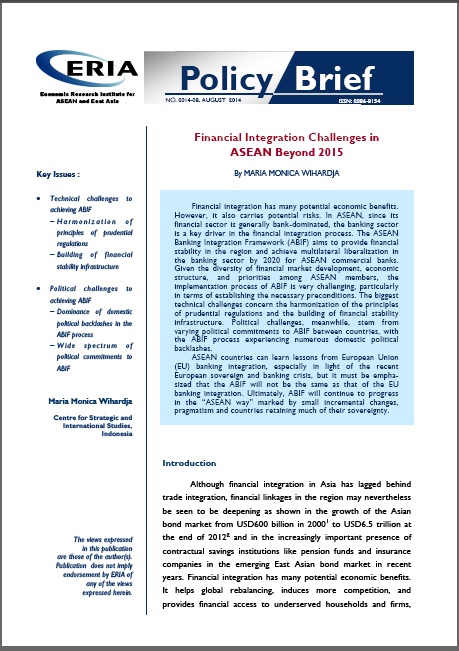 Financial Integration Challenges in ASEAN Beyond 2015