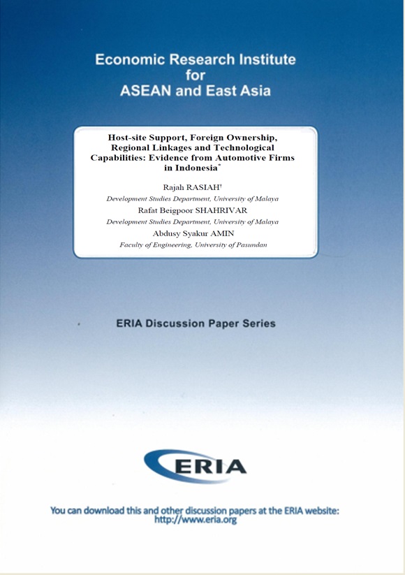 Host-site Support, Foreign Ownership, Regional Linkages and Technological Capabilities: Evidence from Automotive Firms in Indonesia