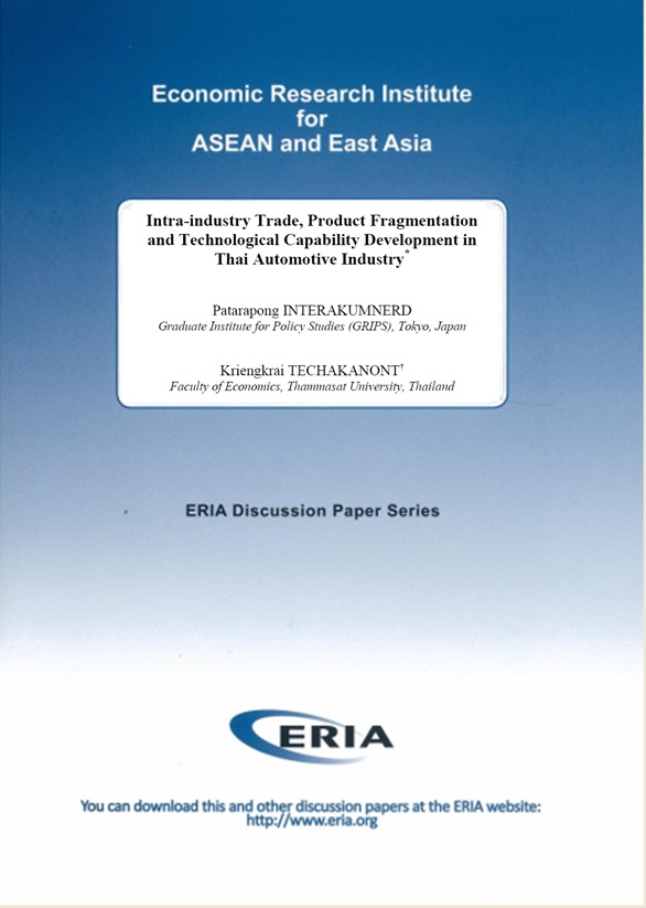 Intra-industry Trade, Product Fragmentation and Technological Capability Development in Thai Automotive Industry