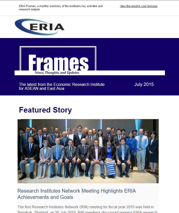 ERIA official newsletter 