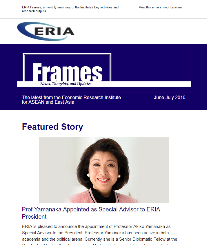 ERIA official newsletter 