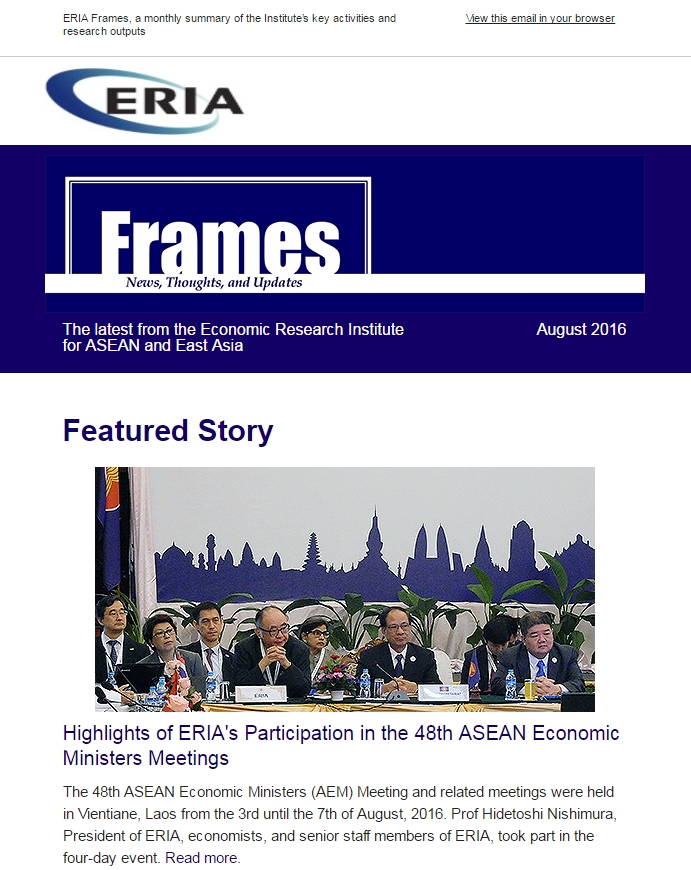 ERIA official newsletter