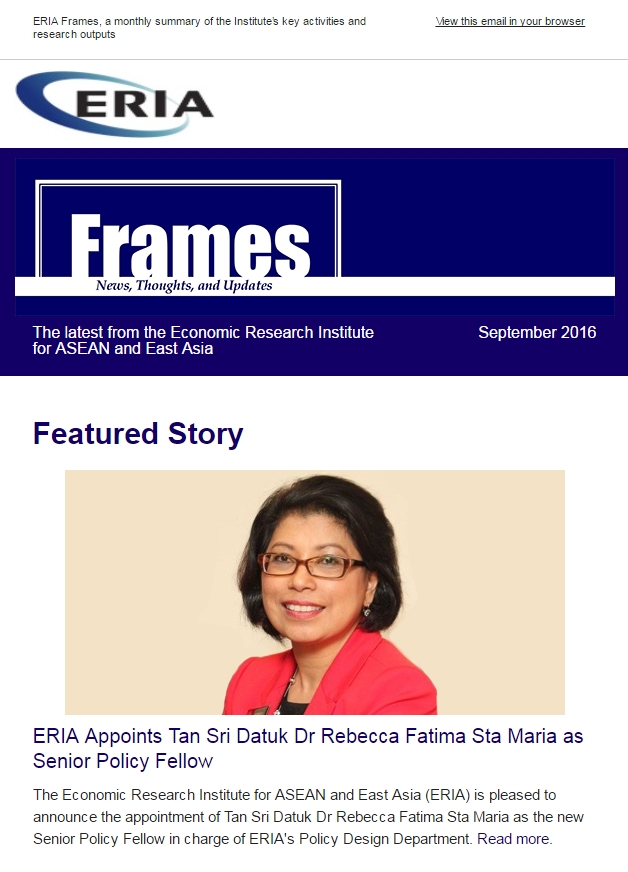 ERIA official newsletter 