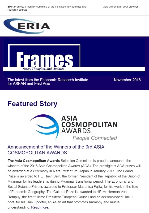 ERIA official newsletter