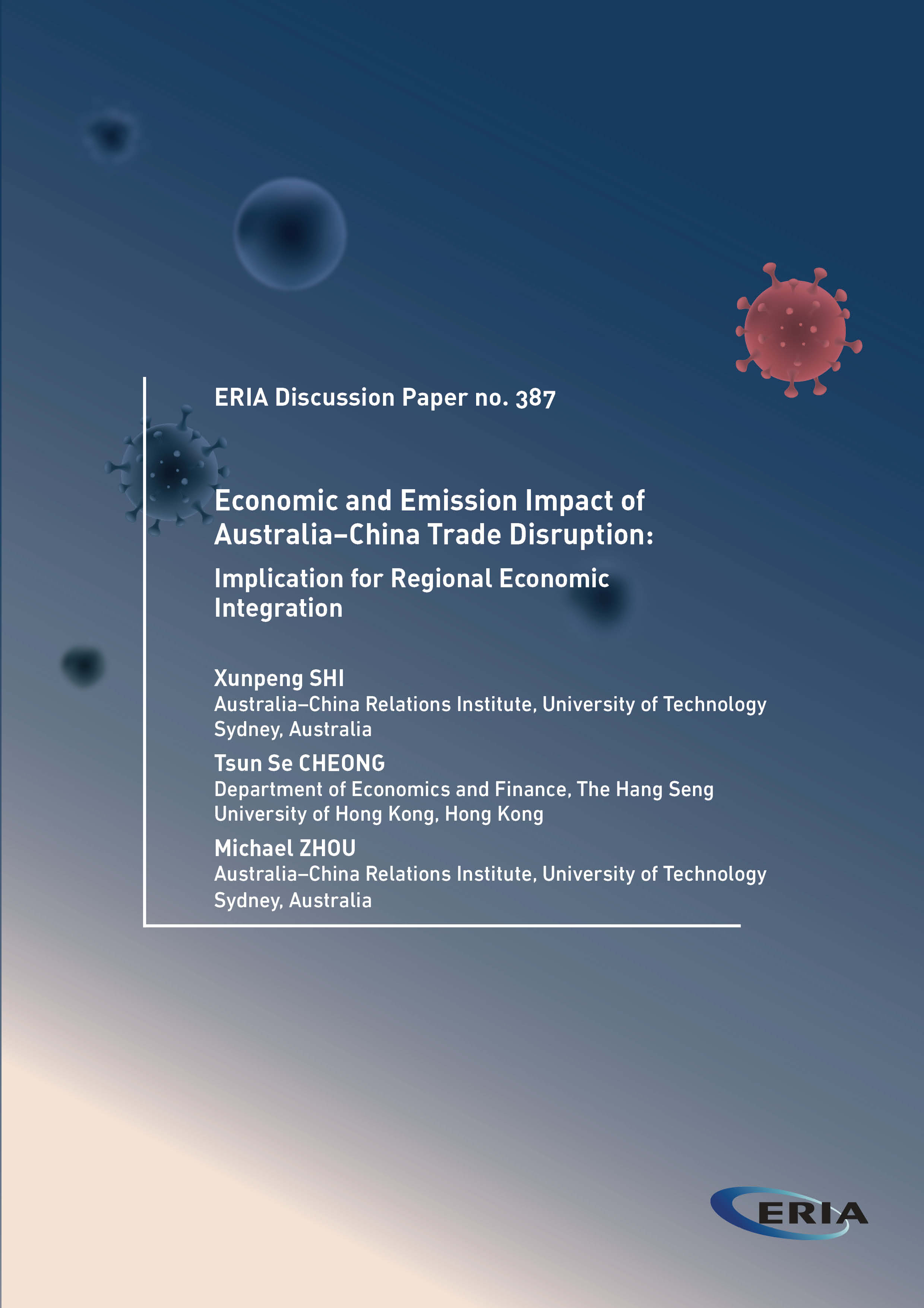 Economic and Emission Impact of Australia-China Trade Disruption: Implication for Regional Economic Integration