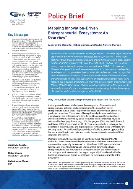 Mapping Innovation-Driven Entrepreneurial Ecosystems: An Overview