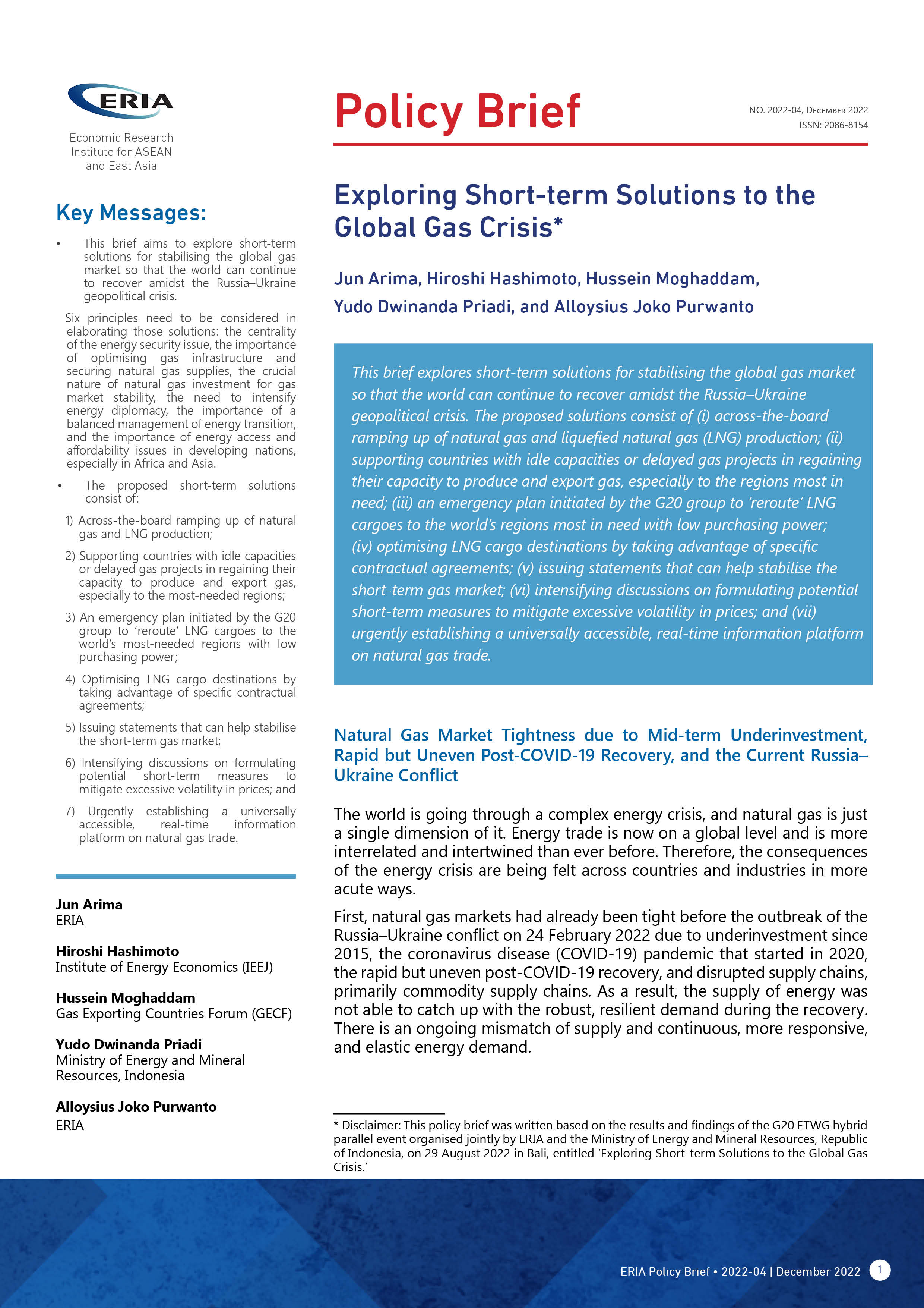 Exploring Short-term Solutions to the Global Gas Crisis