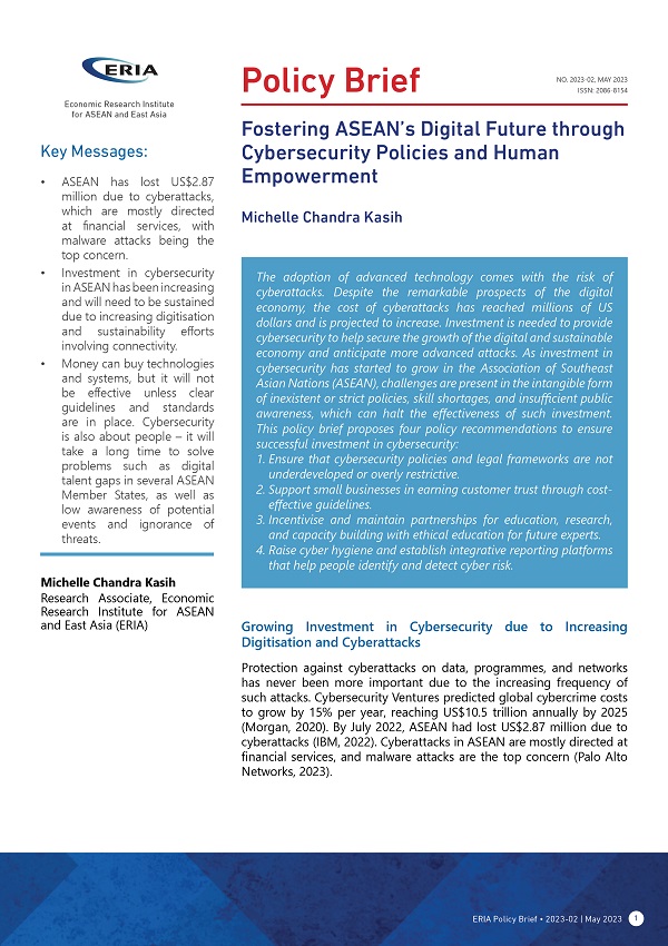 Fostering ASEAN’s Digital Future through Cybersecurity Policies and Human Empowerment