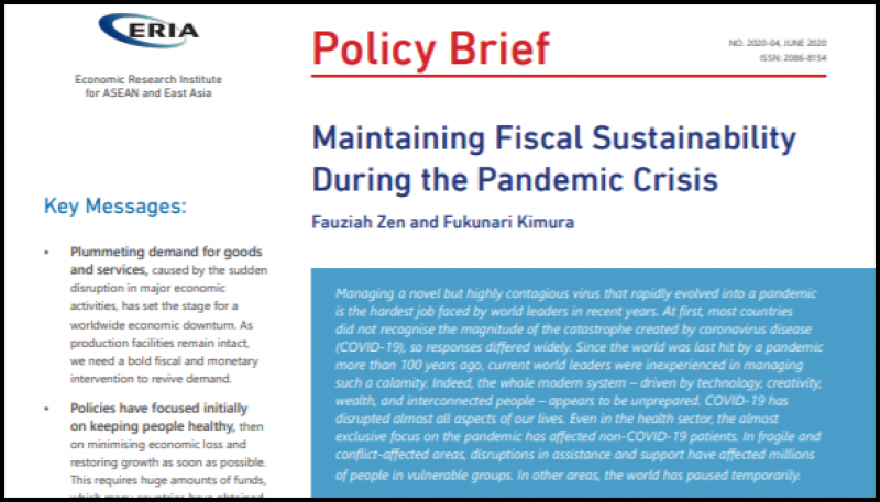 [Policy Brief] Maintaining Fiscal Sustainability during the Pandemic Crisis