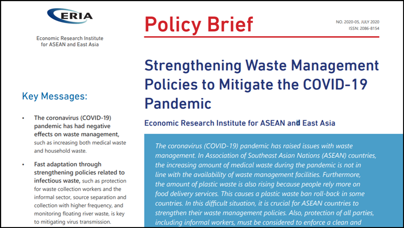 [Policy Brief] Strengthening Waste Management Policies to Mitigate the COVID-19 Pandemic