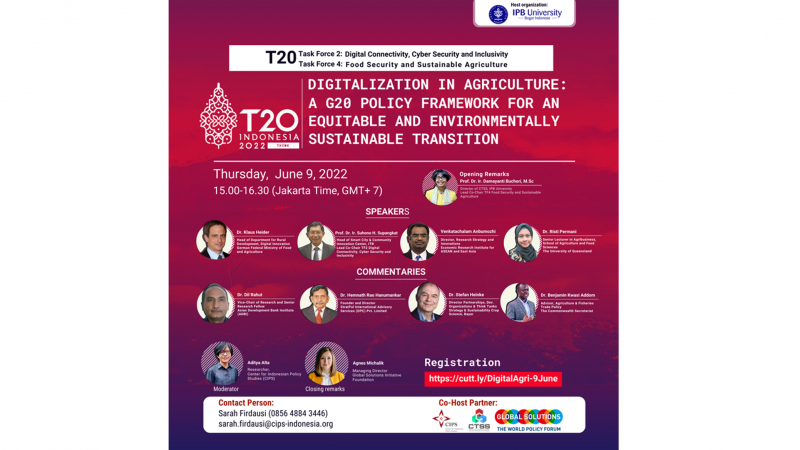 Digitalization in Agriculture: A G20 Policy Framework for an Equitable and Environmentally Sustainable Transition