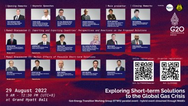 [Event] 'Exploring Short-term Solutions to the Global Gas Crisis' – G20 Energy Transition Working Group (ETWG) parallel event