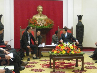 Meeting with member of Politburo, H.E. Mr. Truong Tan Sang