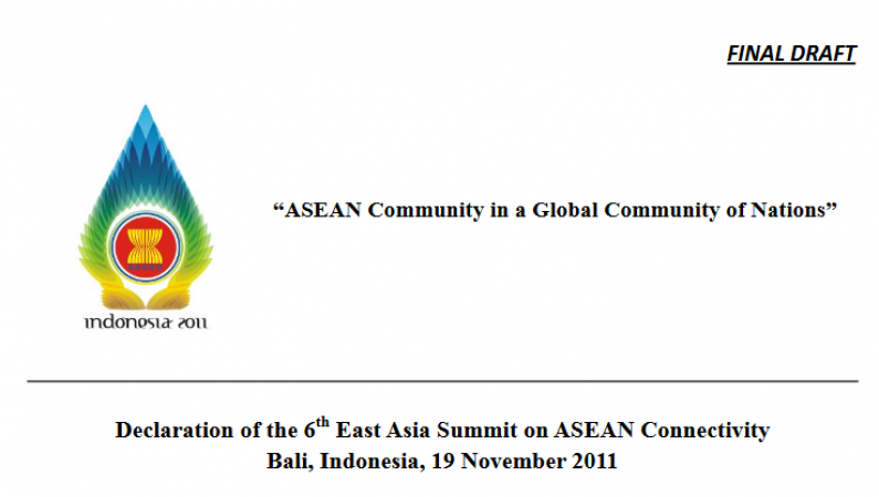 Declaration of 6th East Asia Summit on ASEAN Connectivity