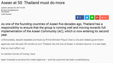 ASEAN at 50: Thailand Must Do More