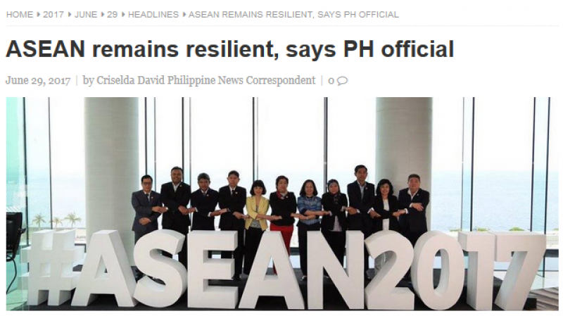 Article - ASEAN remains resilient, says PH official