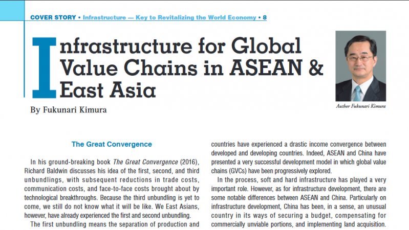 Article - Infrastructure for Global Value Chains in ASEAN & East Asia