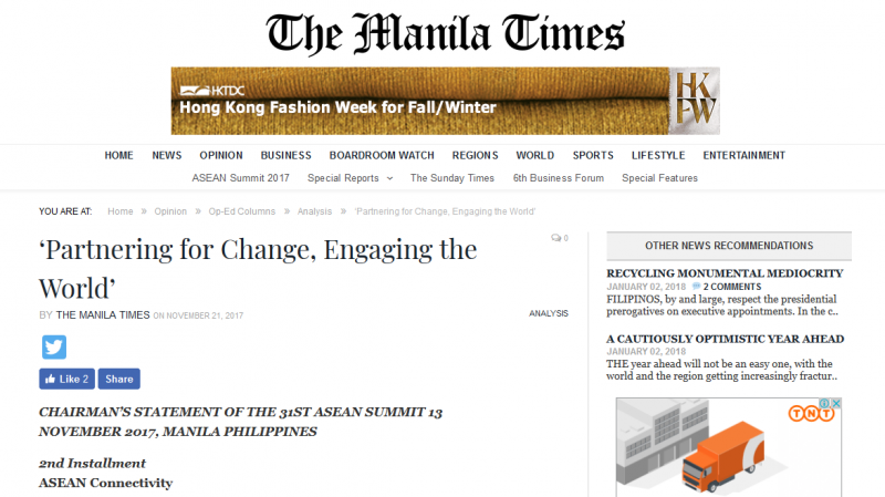 Article - 'Partnering for Change, Engaging the World'