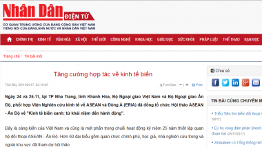 Article - Fostering cooperation on maritime economy
