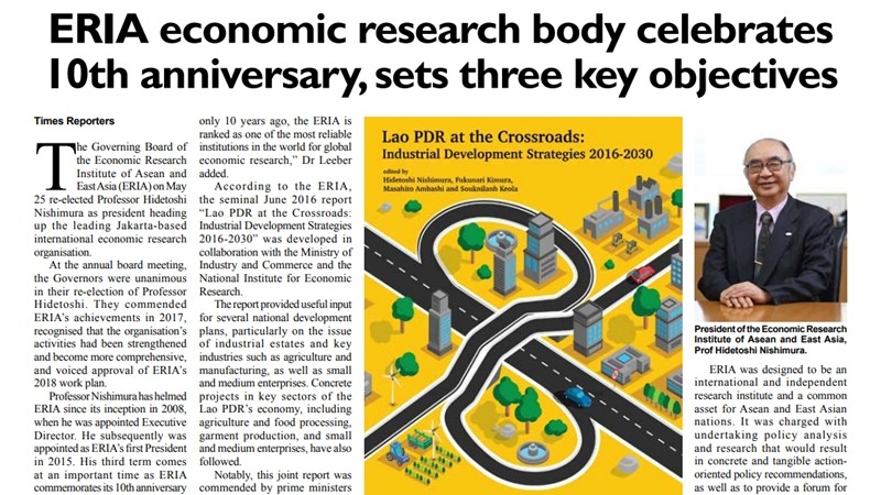 ERIA economic research body celebrates 10th anniversary, sets three key objectives