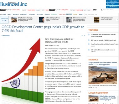 OECD Development Centre pegs India’s GDP growth at 7.4% this fiscal