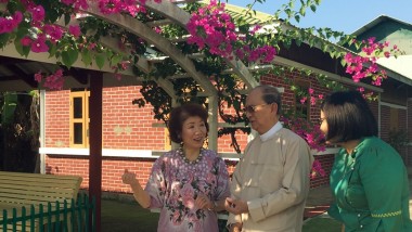 Prof Yamanaka Pays Courtesy Call to HE U Thein Sein, Former President of Union of Myanmar in Nay Pyi Taw