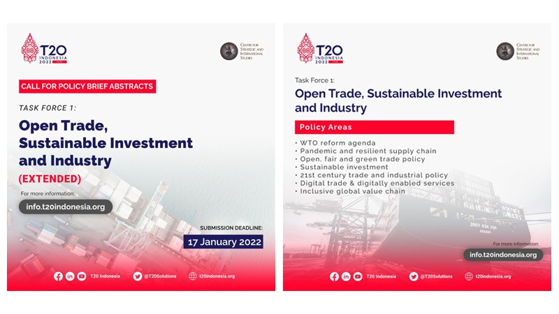Call for Proposals: Open Trade, Sustainable Investment and Industry.