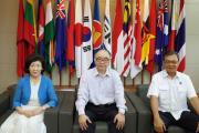 Prof Akiko Yamanka, Prof Hidetoshi Nishimura, and Prof Bambang Subiyanto meets at ERIA Office