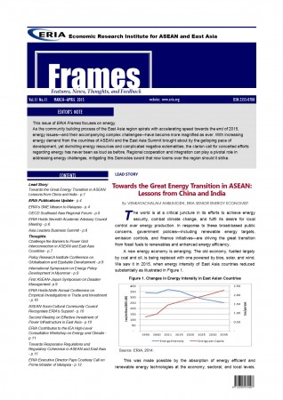 ERIA official newsletter "ERIA FRAMES" (March - April 2015 Issue) released