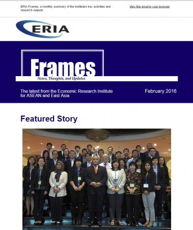 ERIA official newsletter "ERIA FRAMES" (February 2016 Issue) released