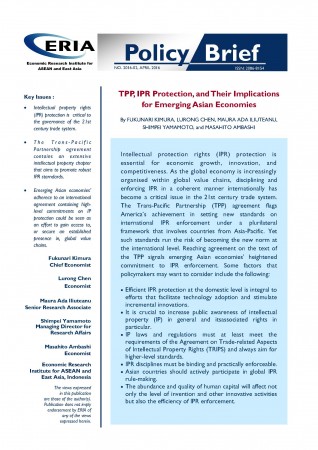 TPP, IPR Protection, and Their Implications for Emerging Asian Economies