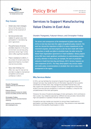Services to Support Manufacturing Value Chains in East Asia