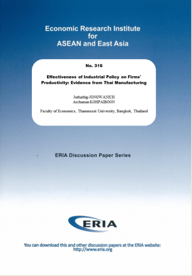Effectiveness of Industrial Policy on Firms’ Productivity: Evidence from Thai Manufacturing