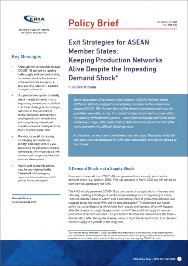 Exit Strategies for ASEAN Member States: Keeping Production Networks Alive Despite the Impending Demand Shock