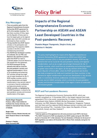 Impacts of the RCEP on ASEAN and ASEAN Least Developed Countries in the Post-pandemic Recovery