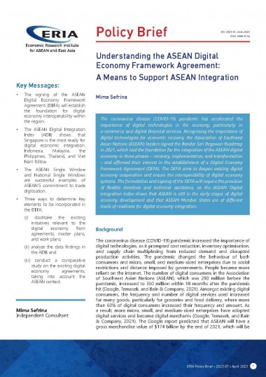 Understanding the ASEAN Digital Economy Framework Agreement: A Means to Support ASEAN Integration