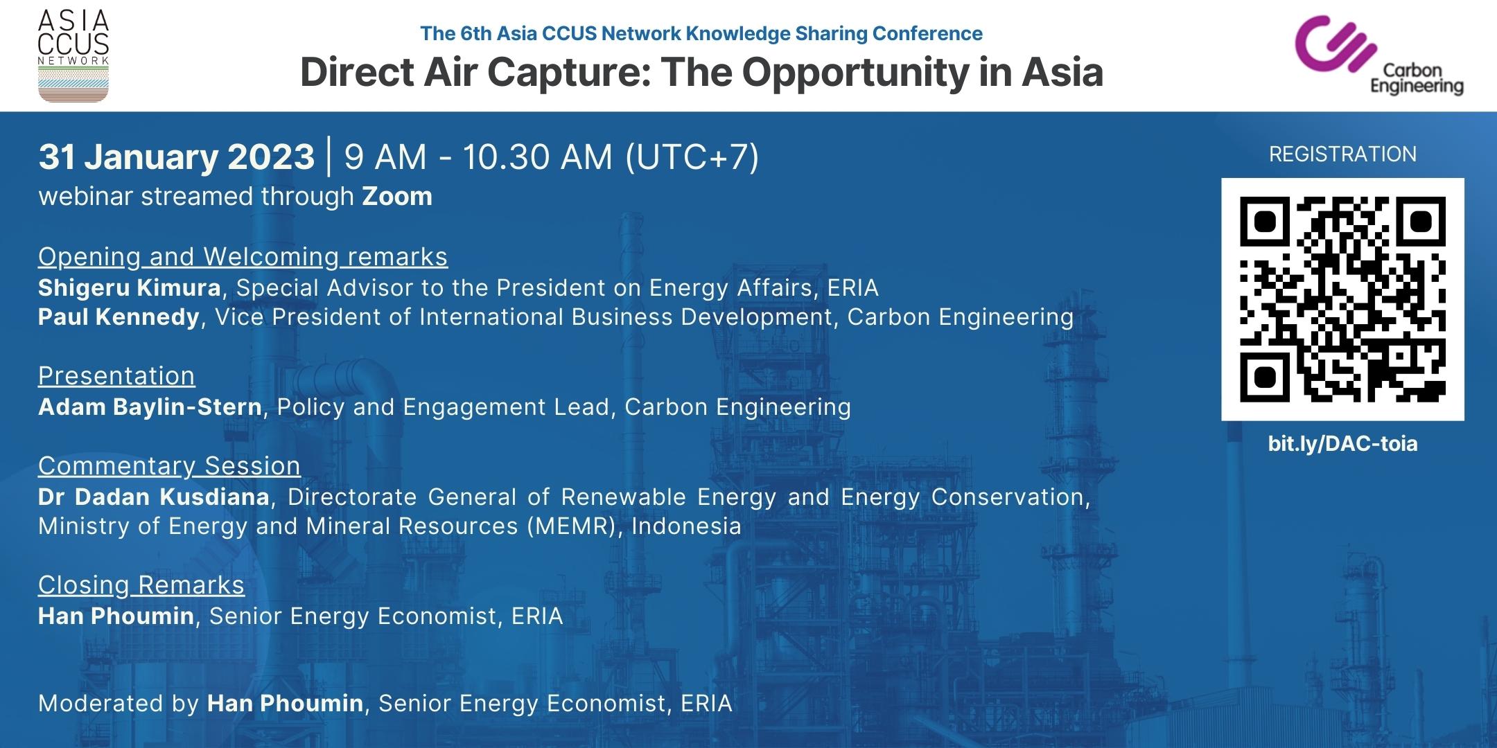 The Asia CCUS Network (ACN) Knowledge Sharing Conference 'Direct Air